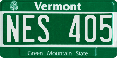 VT license plate NES405