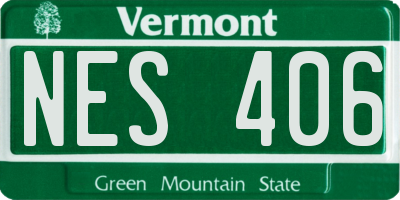 VT license plate NES406
