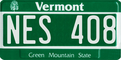 VT license plate NES408