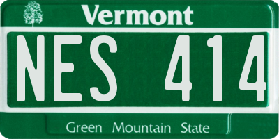 VT license plate NES414