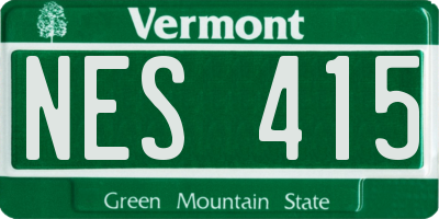 VT license plate NES415