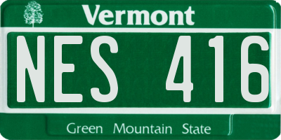 VT license plate NES416