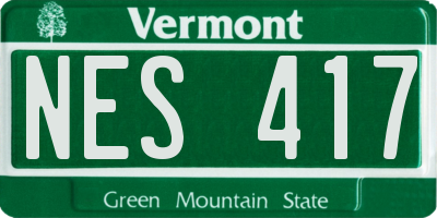 VT license plate NES417