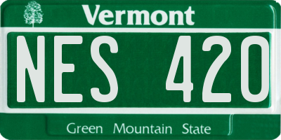 VT license plate NES420