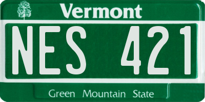 VT license plate NES421