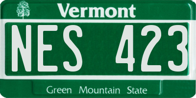 VT license plate NES423