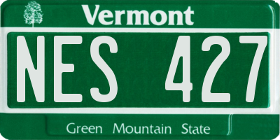 VT license plate NES427