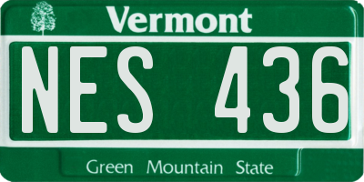 VT license plate NES436