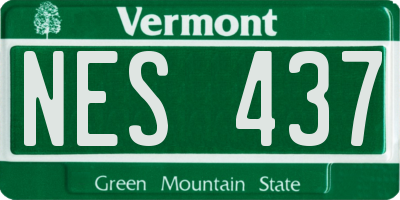 VT license plate NES437