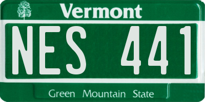 VT license plate NES441