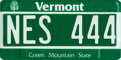 VT license plate NES444