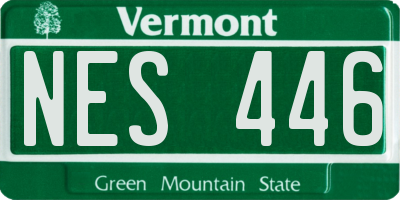 VT license plate NES446