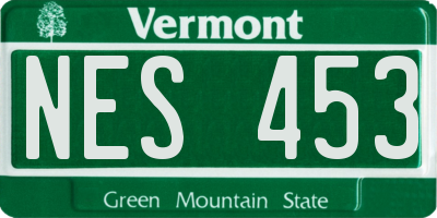 VT license plate NES453
