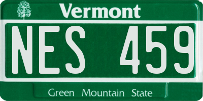 VT license plate NES459