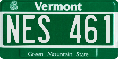 VT license plate NES461