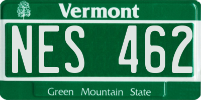 VT license plate NES462