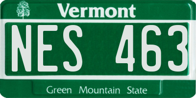 VT license plate NES463