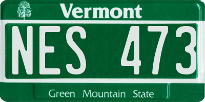 VT license plate NES473