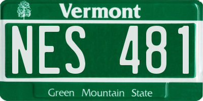 VT license plate NES481