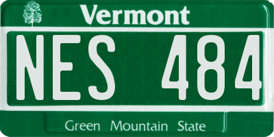 VT license plate NES484