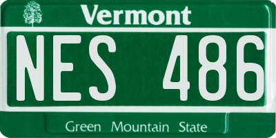 VT license plate NES486