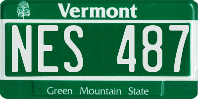 VT license plate NES487