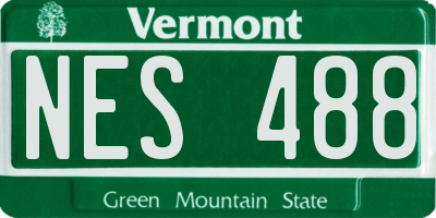 VT license plate NES488