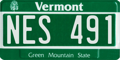 VT license plate NES491