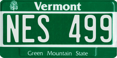 VT license plate NES499