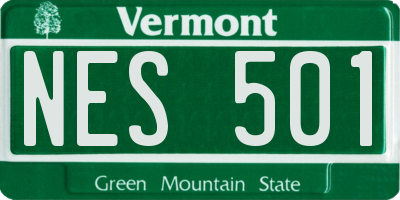 VT license plate NES501