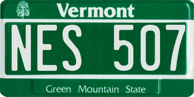 VT license plate NES507