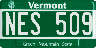 VT license plate NES509