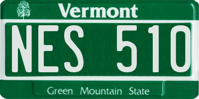 VT license plate NES510