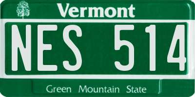 VT license plate NES514