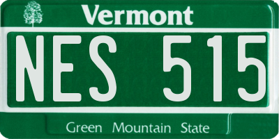VT license plate NES515