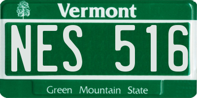 VT license plate NES516