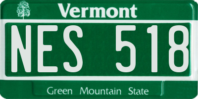 VT license plate NES518
