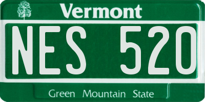 VT license plate NES520