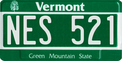 VT license plate NES521