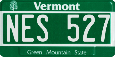 VT license plate NES527