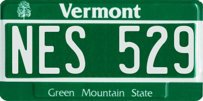 VT license plate NES529