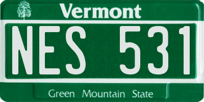 VT license plate NES531