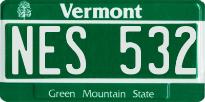 VT license plate NES532
