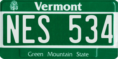 VT license plate NES534