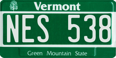VT license plate NES538