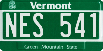 VT license plate NES541