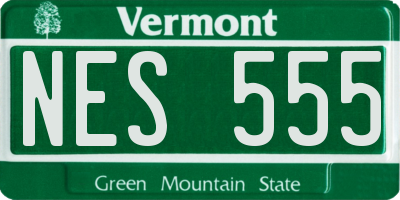 VT license plate NES555