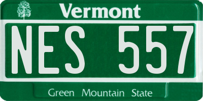 VT license plate NES557