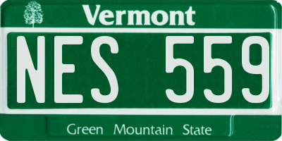 VT license plate NES559