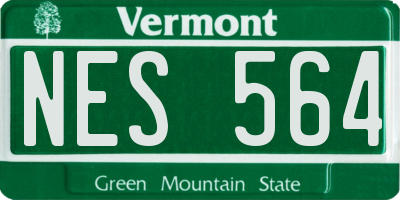 VT license plate NES564